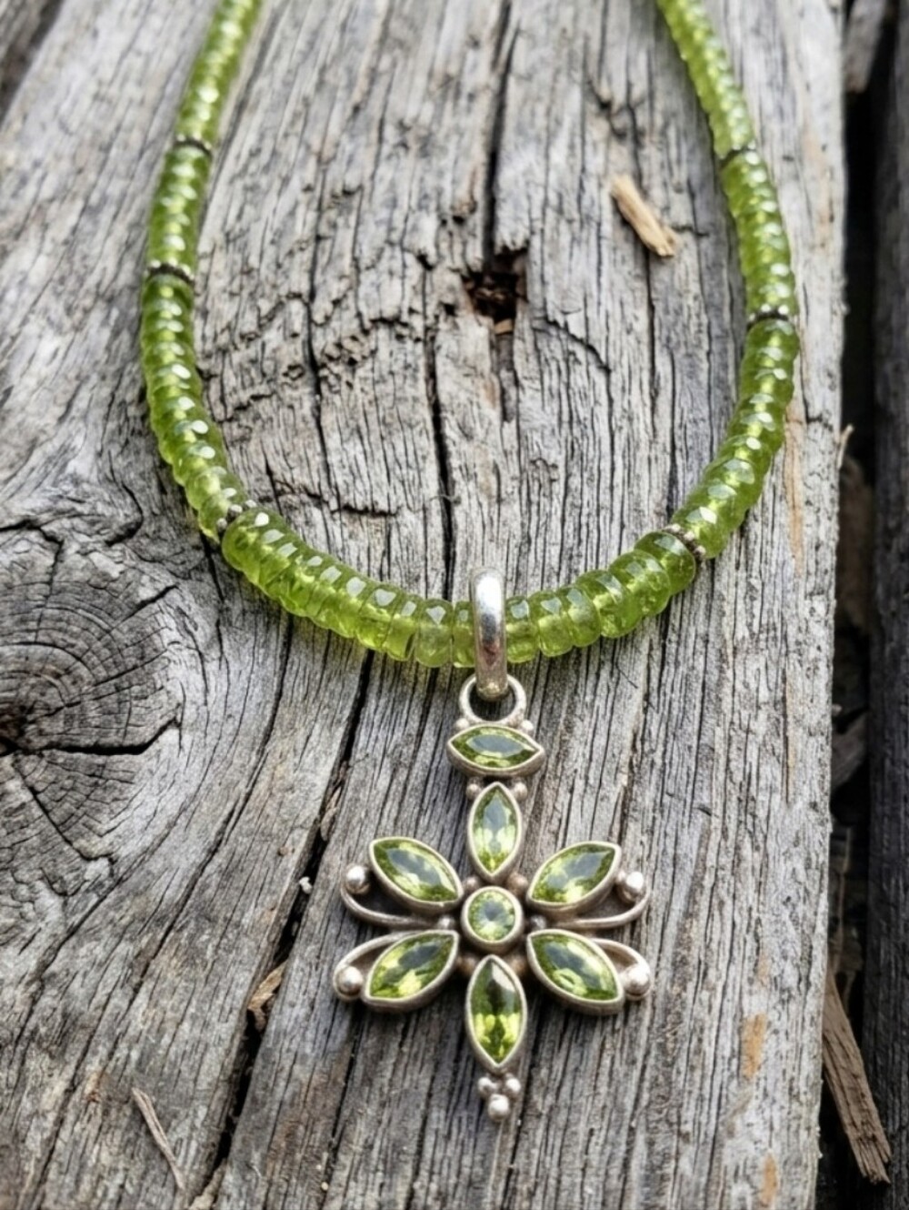 Sterling Silver Peridot NECKLACE